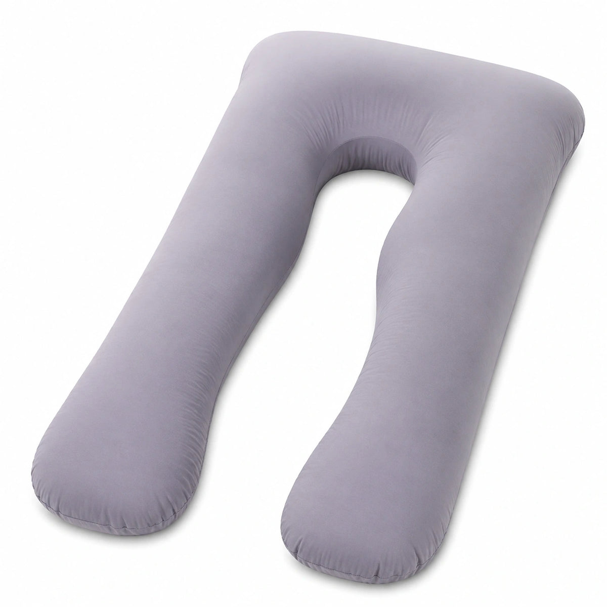 Coussin de grossesse en U 140 cm tissu gris soutien du corps