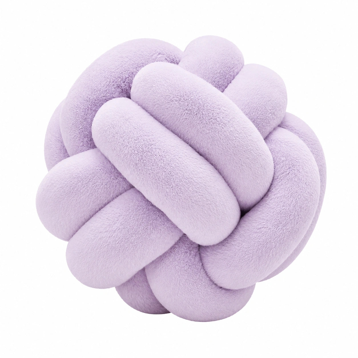 Coussin nœud 30 cm en polyester lavande décoratif doux